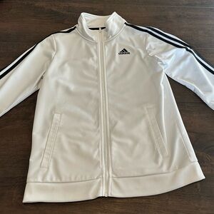 Adidas White and Black Track Jacket